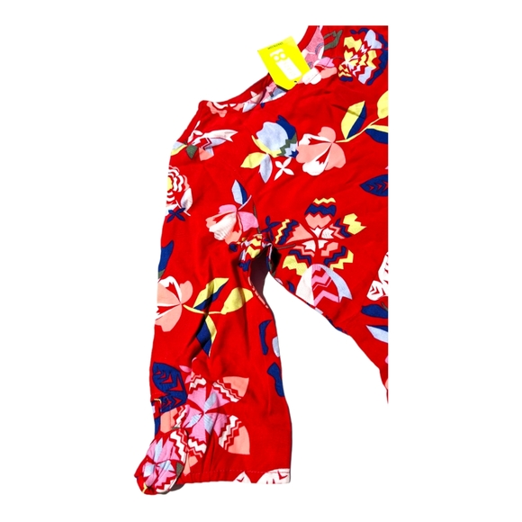 Crazy 8 Girls size 6 Tropical/Floral Red Dress - Picture 2 of 6